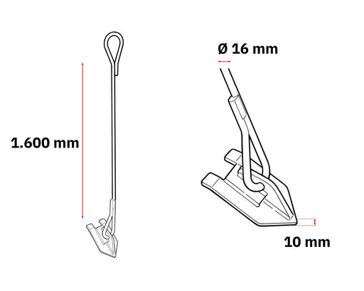 Ilmer Zeichnung Schlaganker Abmessungen 250-1600 Ilmer Zeichnung Schlaganker Abmessungen 250-1600